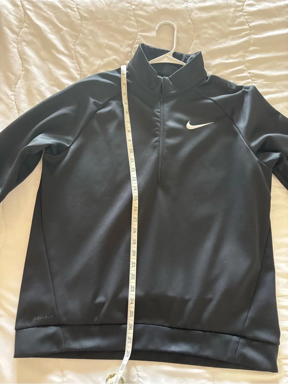Nike Black Dri-FIT Pullover with Subtle Logo Trim-Large